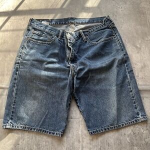 Levi's 505 Men's Light Wash Denim Jean Shorts W36 Straight Fit 5 Pocket